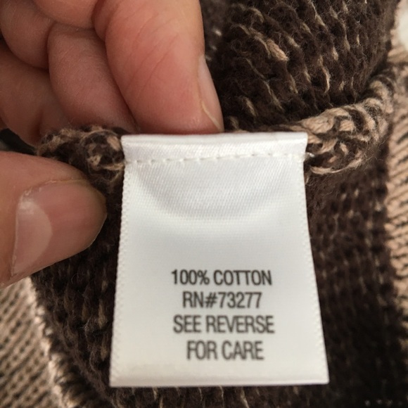 CROFT & BARROW LG TAN COTTON CARDIGAN SWEATER - Picture 6 of 11